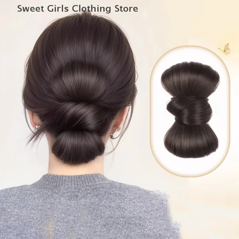 

Synthetic Hair Bun Ponytail Fluffy Wig Clip Party Dress Up Hair Accessories Fake Ponytail Hair Extension For Women