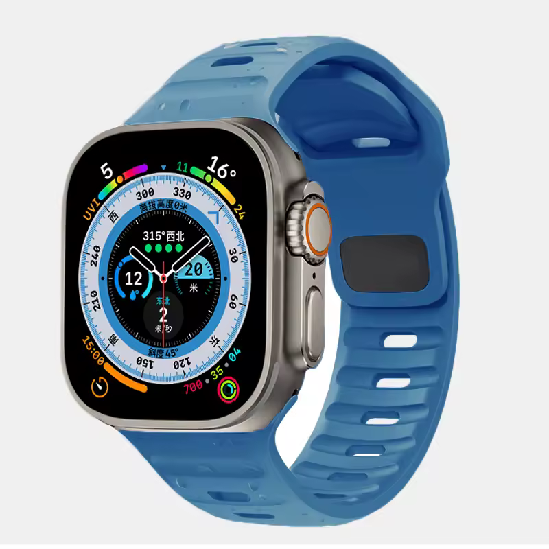 Strap For Apple Watch Band 49mm 44mm 45mm 41mm 40mm 42mm 38mm Soft Silicone sport Bracelet iwatch Serise 8 7 SE 6 5 9 Ultra 49mm - Image 22