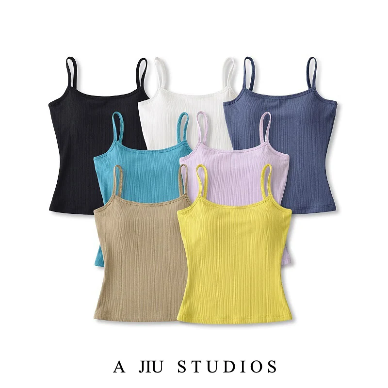 

Sexy Pure Desire Thin Strap Vest Top Women's Inner Wear ort Slimming ort Sve Base irt Summer Street Sle Color