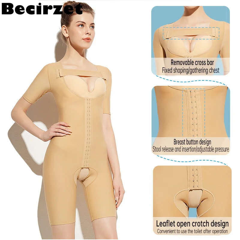 Wemen Midium Romper Post Surgery Clothing Shapewear Thigh Control Compression Stretchy Underwear Bodysuit Spandex Body Shaper