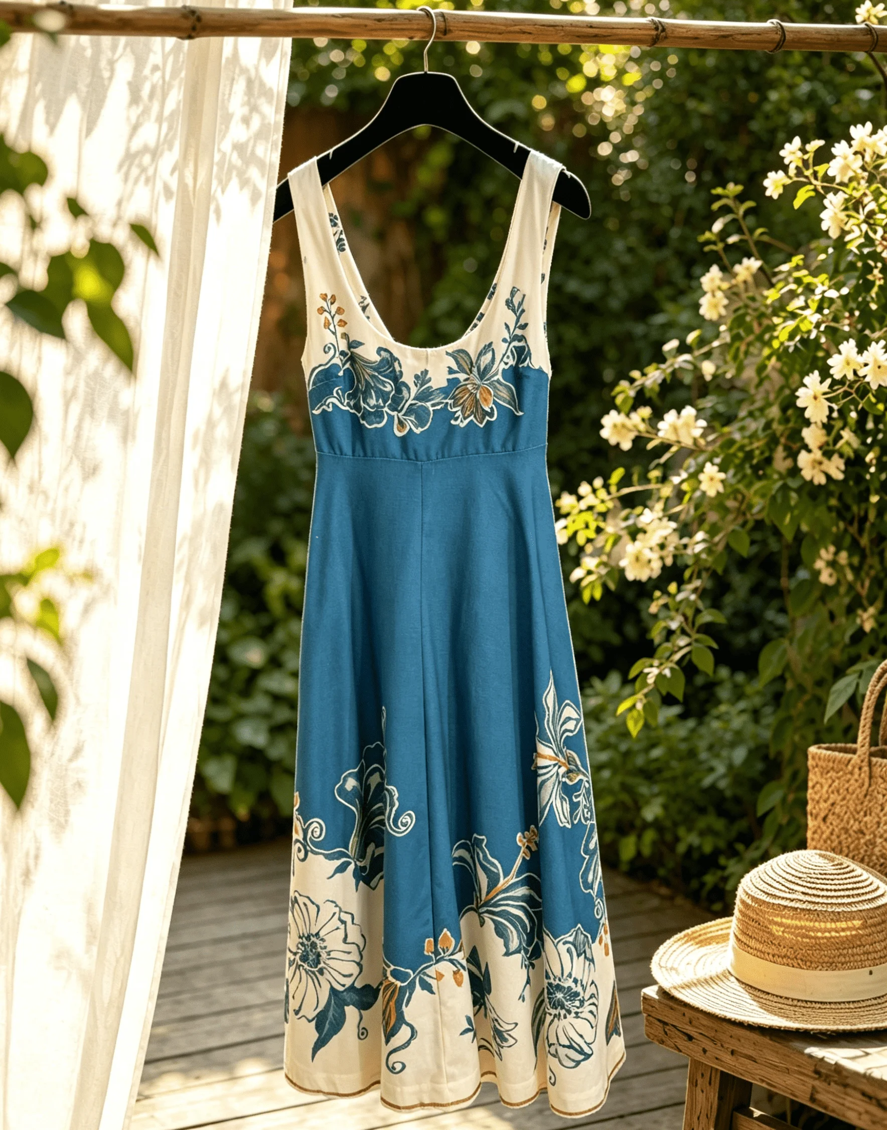 

2026 Summer long blue dress