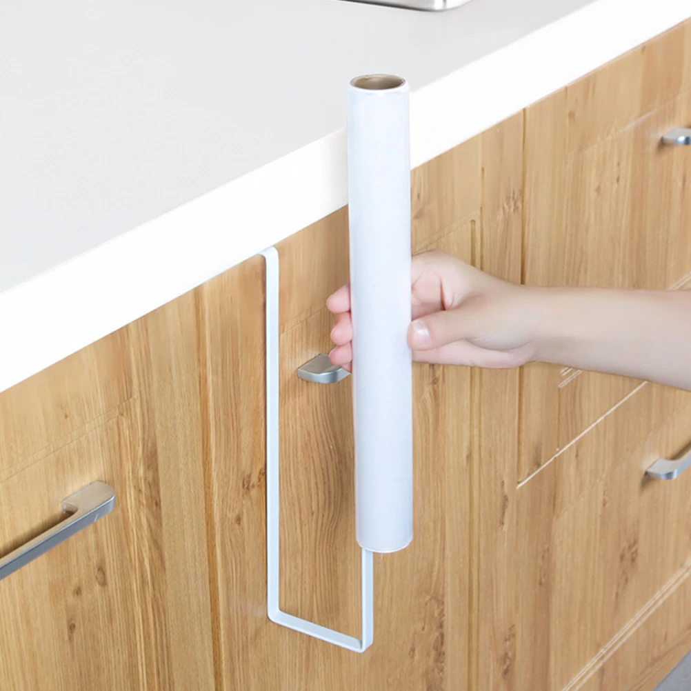 

2Pcs Paper Towel Holder Punching-Free Metal Kitchen Roll Paper Rack Hanging Towel Rack Storage Organizer for Home