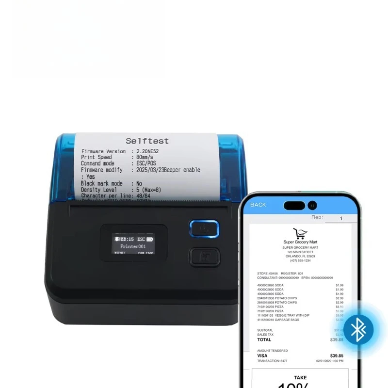 Printer Mini Impresora Handheld Thermal Portable Printer 80mm Receipt Pos Printer