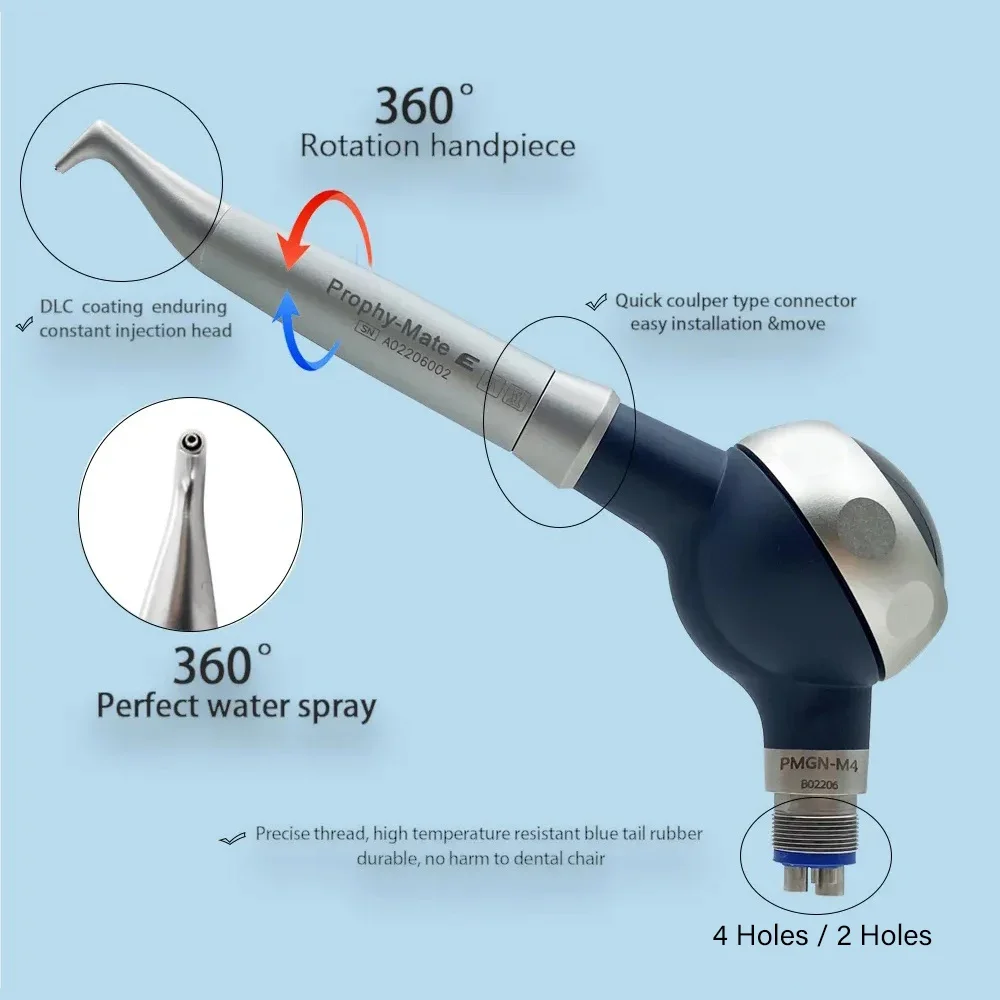 Dent al Air Prophy Handpiece Unit Spray Polisher AirJet 1S Scaling Sandblasting Teeth Whitening Polishing Tools