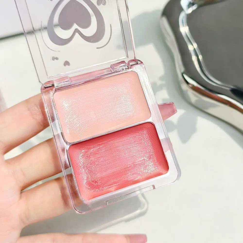 Nuevo Rubor para mejillas ligero con agua de 2 colores, maquillaje hidratante resistente al agua de alto brillo, colorete en crema de larga duración para Maquillaje facial