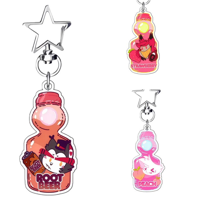 

Recycled Acrylic Keychain for Sir Pentious Lucifer Morningstar Alastor Keychain Backpack Pendant Couple Pendant Cartoon Gift