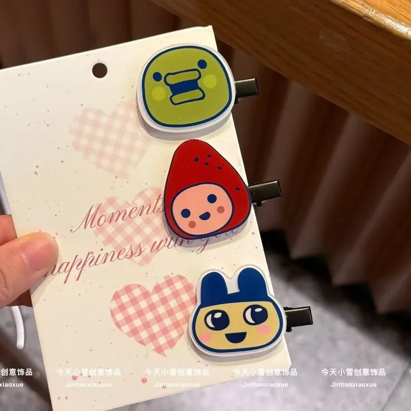 Tamagotchi Series Hairpin Cartoon Duckbill Clip Side Bangs Clip Cute Girl Sweet Hair Accessory Creativity Anime Peripherals Gift view 4