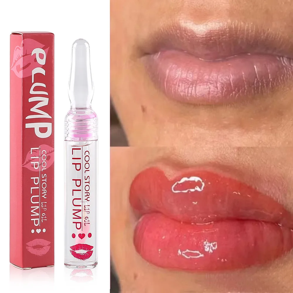 Hyaluronic Lip Enhancer praller Öl feuchtigkeit spendender Lip gloss Anti-Falten reduzierende Lippen linien wasserdichte Lippen balsam Kosmetik