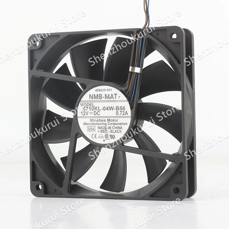 120X120X25MM NMB 4710KL-04W-B56 12V 0.72A 12025 Four-wire PWM temperature control cooling fan 12CM