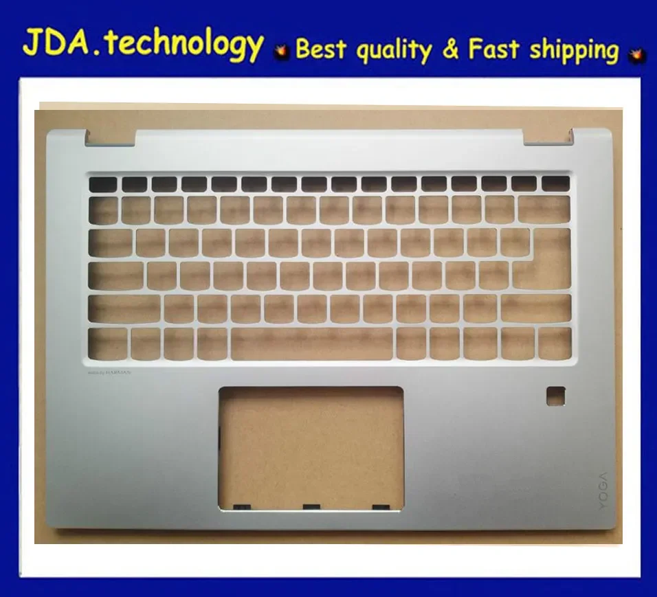 96-new-for-lenovo-yoga-520-14-520-14ikb-flex-5-flex-5-14-palmest-keyboard-bezel-upper-cover-with-fingerprint-holesilver