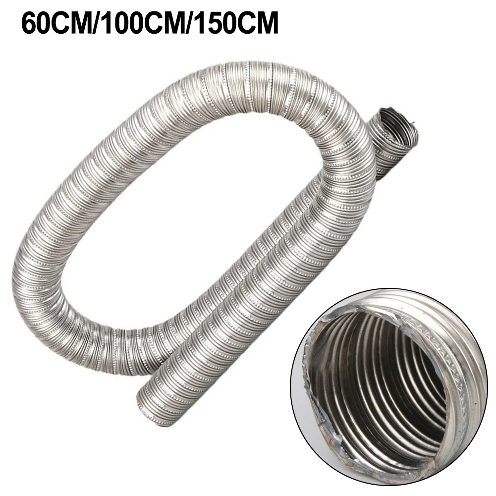 

Выхлопная труба 22 мм для дизельного воздушного стояночного обогревателя, двухслойная трубка из нержавеющей стали, серебристая, 60/100/150 см