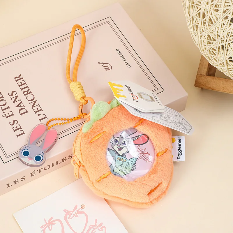 Mignon Disney Zootopia Stitch Nick Wilde Judith peluche badge poupée sac fermeture éclair porte-monnaie porte-clés sac à dos décoration filles jouet cadeau