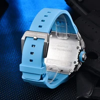 PAGANI DESIGN Men's Quartz Watches Japan Movt Skeleton Dial Waterproof Sport Rectangle Sapphire Glass Chronograph Watch For Men photo 5