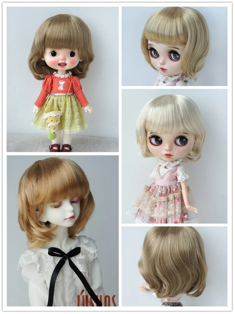 

JD190 1/12 1/8 1/6 1/4 1/3 Short Curly BJD Synthetic Mohair Wig Lati OB11 YOSD MSD SD Qbaby Blythe Hair 4-5inch to 10-11inch