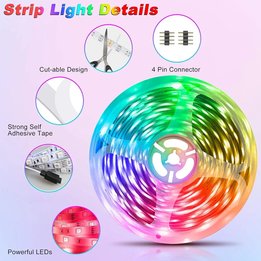 Tuya Zigbee 5050 RGB LED Strip 60leds/m 12V 1m 2m 3m 4m 5m 10m Dimmable Lights Band Kit Smart Life APP fr Alexa Google assistant