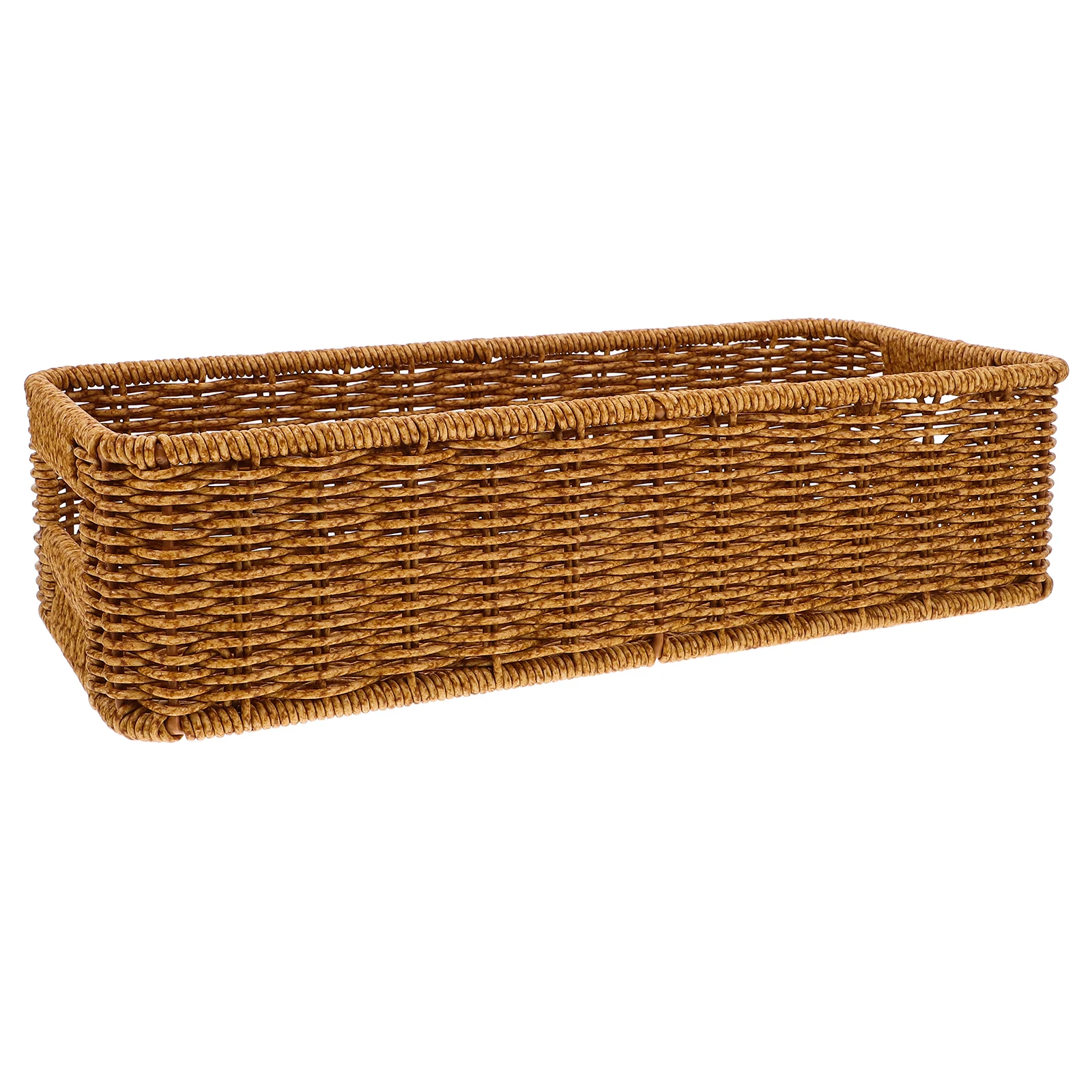 

Rattan Cutlery Basket Rectangular Storage Chopstick Baskets Kitchen Imitation Tableware Holder Silverware ganizer Box