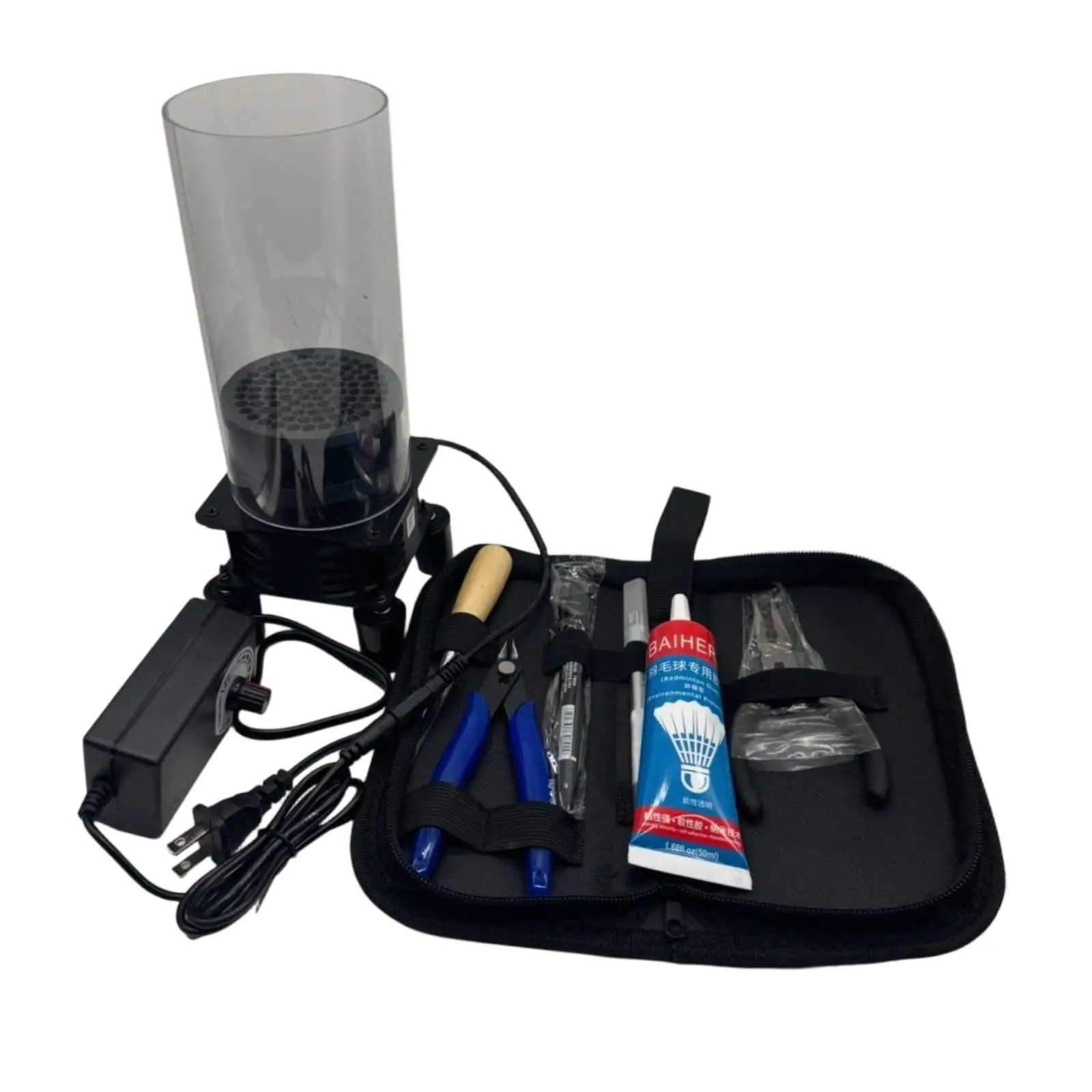 probador-de-volantes-de-badminton-accesorios-funcionales-de-alto-rendimiento-maquina-de-tunel-de-viento-para-badminton-juego-de-herramientas-para-reparacion-de-volantes