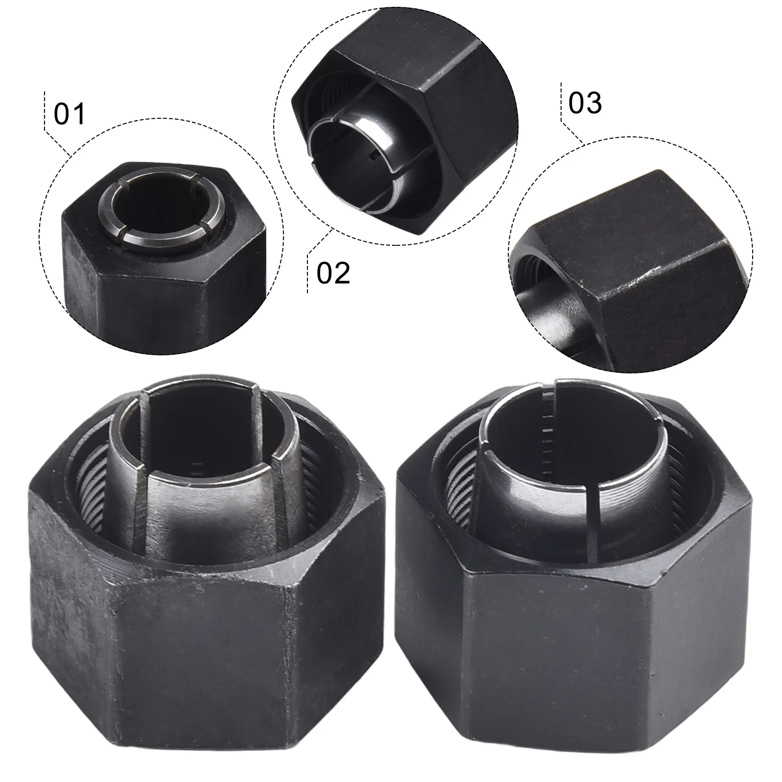 Precision made Router Collet for 1617 1617EVS 1618 1618EVS 1613 1613EVS 1613AEVS 1619EVS MRC23EVSK MRF23EVS MRP23EV