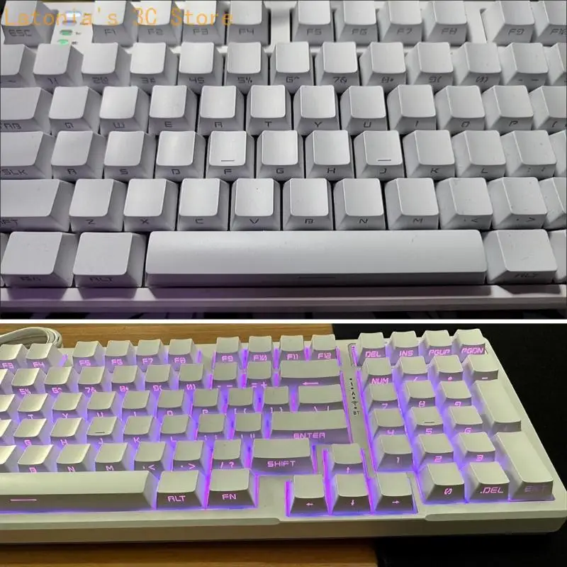 Board-Styling-Tastenkappen-Set mit seitlich aufgedruckten Zeichen, Cherrys Profile 140-teiliges Tastatur-Set für Tippbereiche – Detail 3
