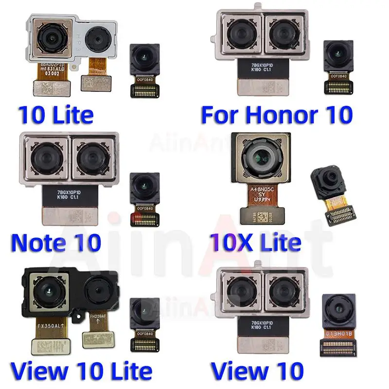 Aiinant Front Camera Rear Main Back Camera Flex Cable For Huawei Honor 10 View Note 10 V10 10X Lite Spare Parts