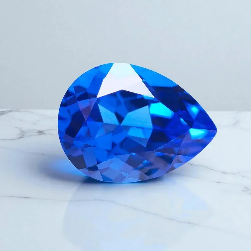 

Lab Grown Cobalt Spinel Pear Cut Gemstone for DIY Ring Necklace Earrings Main Materials Selectable AGL Certificate