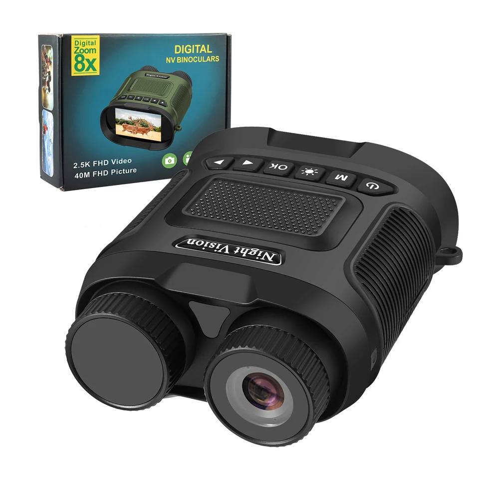

Night Vision Goggles DT29 Backlit Button 3inch Screen 8X Zoom 2.5K Video Night Vision Binoculars 300m View in Dark for Hunting