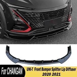 For CHANGAN UNI-T 2020 2021 4Pcs Car Front Bumper Splitter Lip Diffuser Spoiler Cover Guard Body Kits