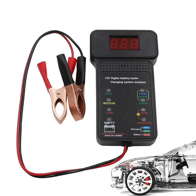 

320g Car Battery Tester foolproof Auto Battery Analyzer Charging Cranking System Tester LED Display Checker Diagnostic Tools