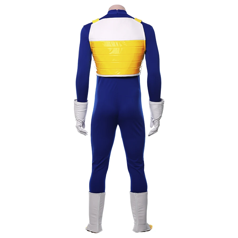 Vegeta Cosplay Traje para Homens Adultos, Macacão, Colete, Roupas Fantasia, Roupas Vegeta, Halloween Carnival Party Disfarce Suit