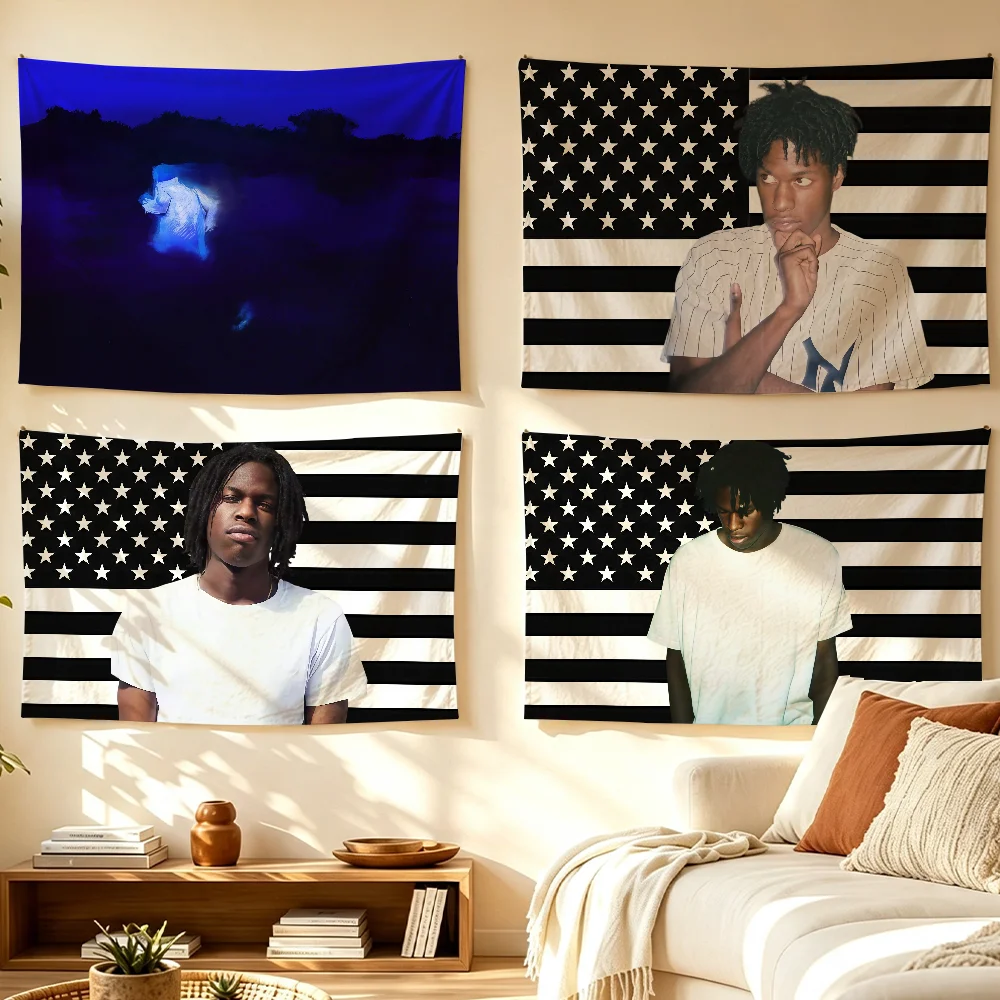 Singer Daniel Caesar Son of Spergy flag Room Decoration Wall Tapestry Hanging Aesthetic Bedrooms Advertising Banner