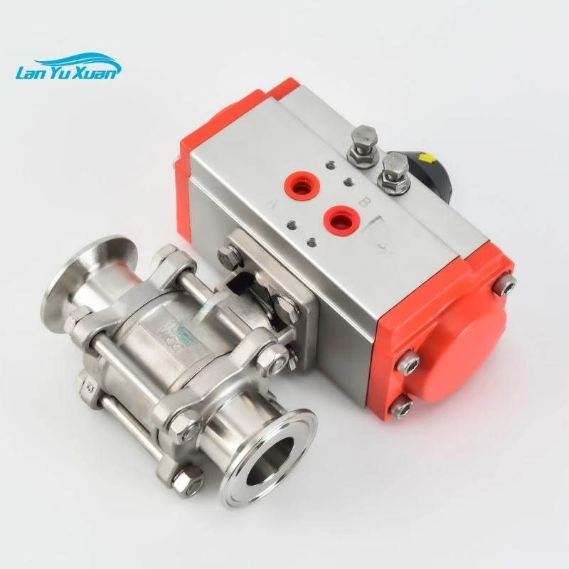 

Wholesale 1 Inch DN25 High Quality Stainless Steel Sanitary Grade Three-Piece Quick-Fitting Ball Valve Pneumatic