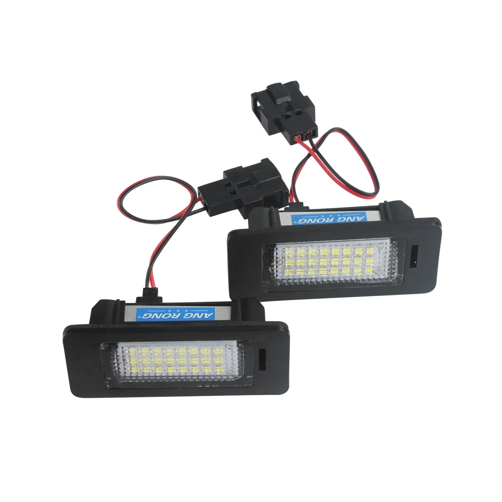 ANGRONG 2x LED 라이센스 번호 플레이트 라이트 램프 전구 오류 없음 Audi A1 A3 A4 S4 A5 Q5 A6 A7 TT VW Golf MK6 Passat B6 Touran