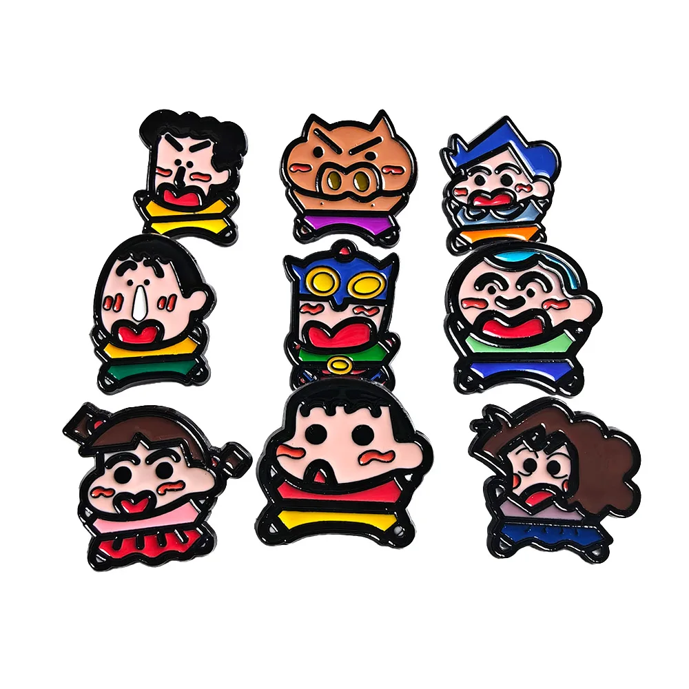 

Cute Cartoon Crayon Shin-Chan Lapel Pin Nohara Shinnosuke Brooch Clothes Accessories Enamel Badges on Backpack Japan Anime