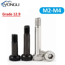 M2 M2.5 M3 M4 Partially Half Thread Hex Hexagon Socket Head Cap Screws Semi Thread  Allen Bolts For Model