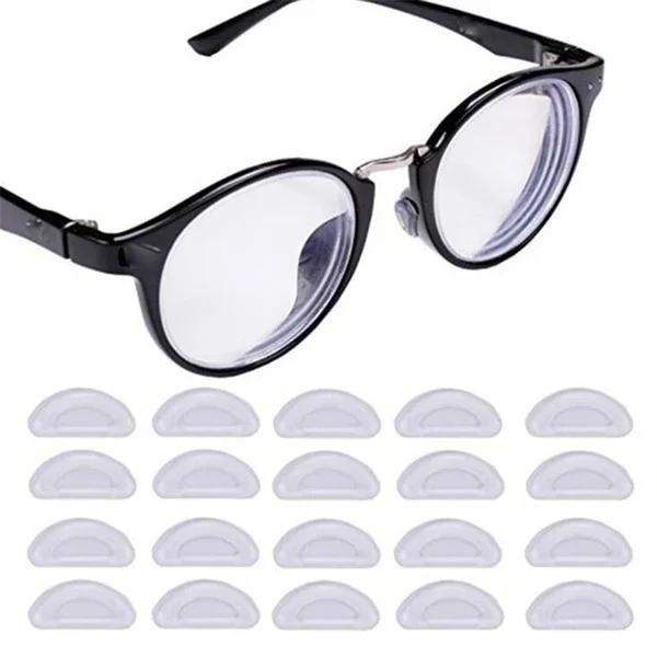 Half Moon Anti Slip Nose Pads Adhesive Eyeglasses Nose Support Tightly Fitting Silicone Glasses Nasal Holder Eyewear Accessories