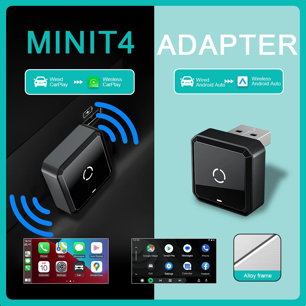 

Новый универсальный беспроводной адаптер Super Mini T4 CarPlay Android Auto Plug and Play, компактный, стильный, совместимый с системами OEM