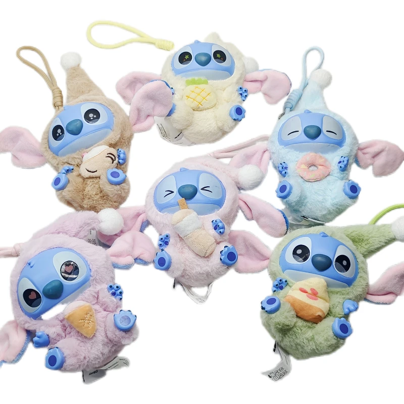 Disney Stitch Eat someting Before Sleep Vinyl Blind Box Cute Plush Pendant Dolls Desktop Ornament Mystery Toys Collectors Gifts