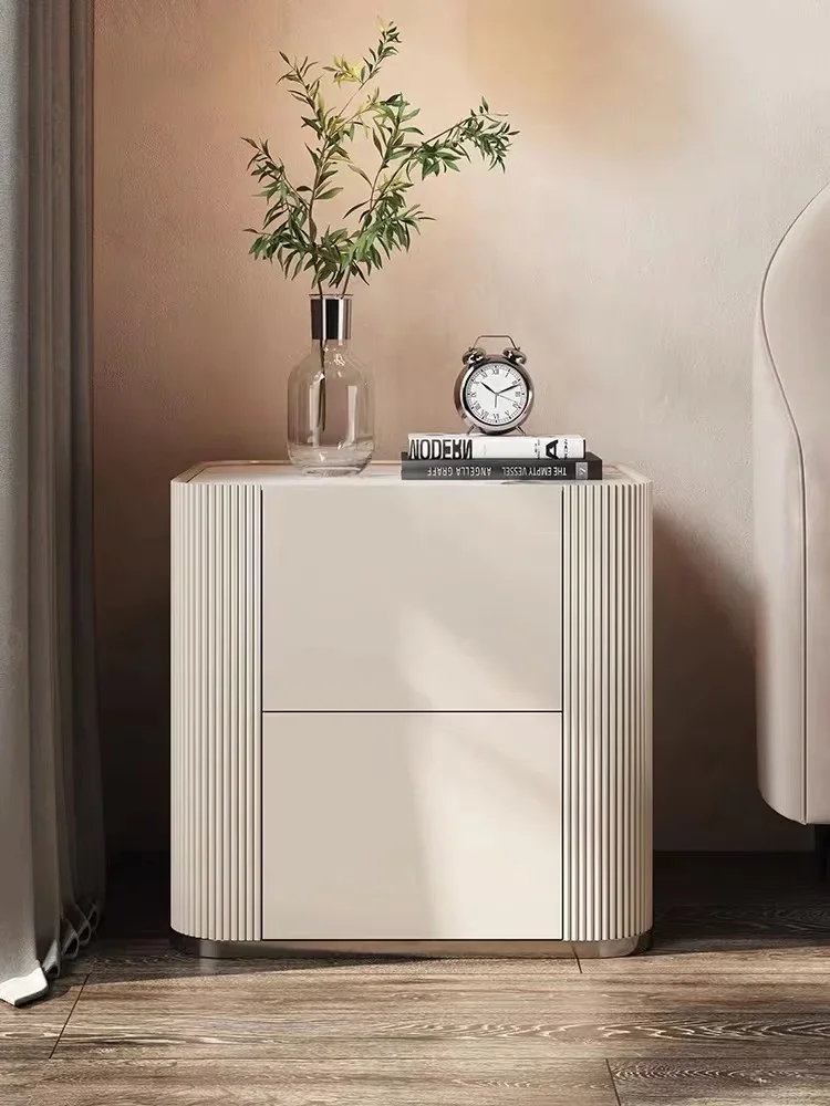 New hot sale Nordic minimalist style square bedroom black exquisite bedside table side table