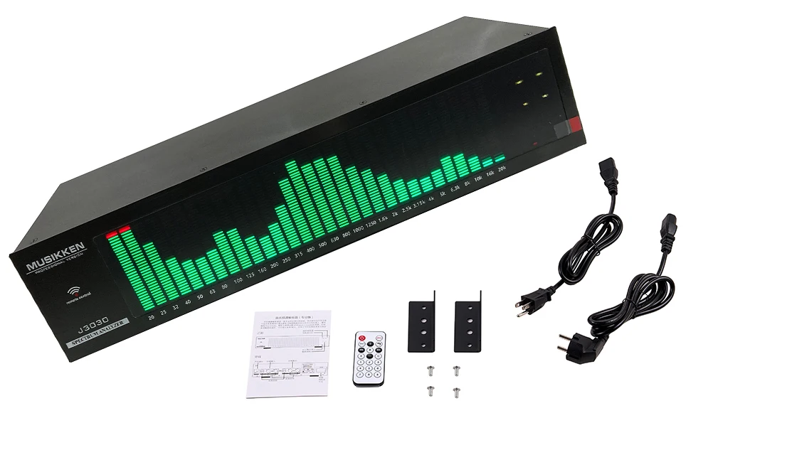 NEW Music spectrum analysis display 2U digital spectrum analyzer LED level atmosphere light Graphic display RCA XLR