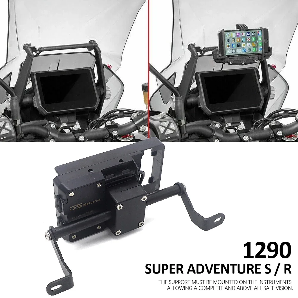 

Новые аксессуары для мотоциклов для 1290 SUPER ADVENTURE S/R GPS подставка для смартфона навигационный кронштейн держатель для мобильного телефона мотоцикл