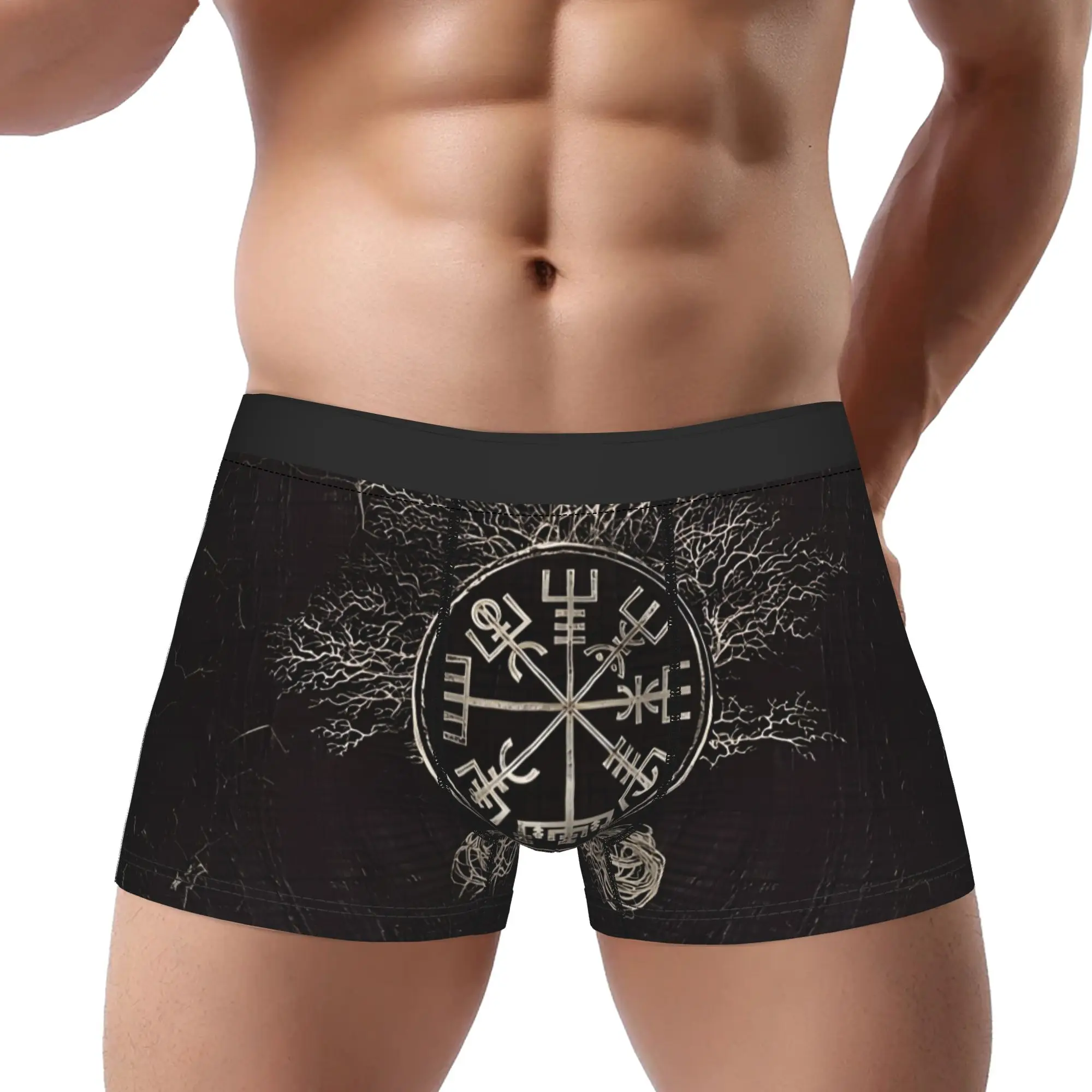 

Vegvisir And Tree Of Life Yggdrasil Underpants Breathbale Panties Men's Underwear Tree Of Life Ventilate Shorts Boxer Briefs