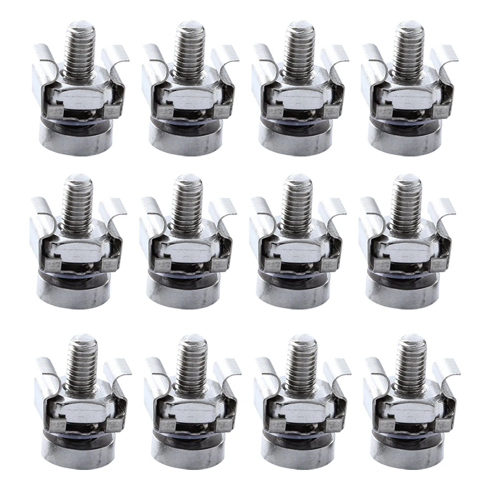 

50 Sets Tool Stainless Steel Screw Screws for Server Rack Mounting Stainless Steel Fixed Cabinet Screw Tool Hardware