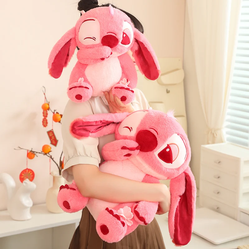 Kawaii disney sakura stich plüschtiere kawaii weiche disney rosa sakura stich ausgestopfte puppe anime film weihnachts geschenk