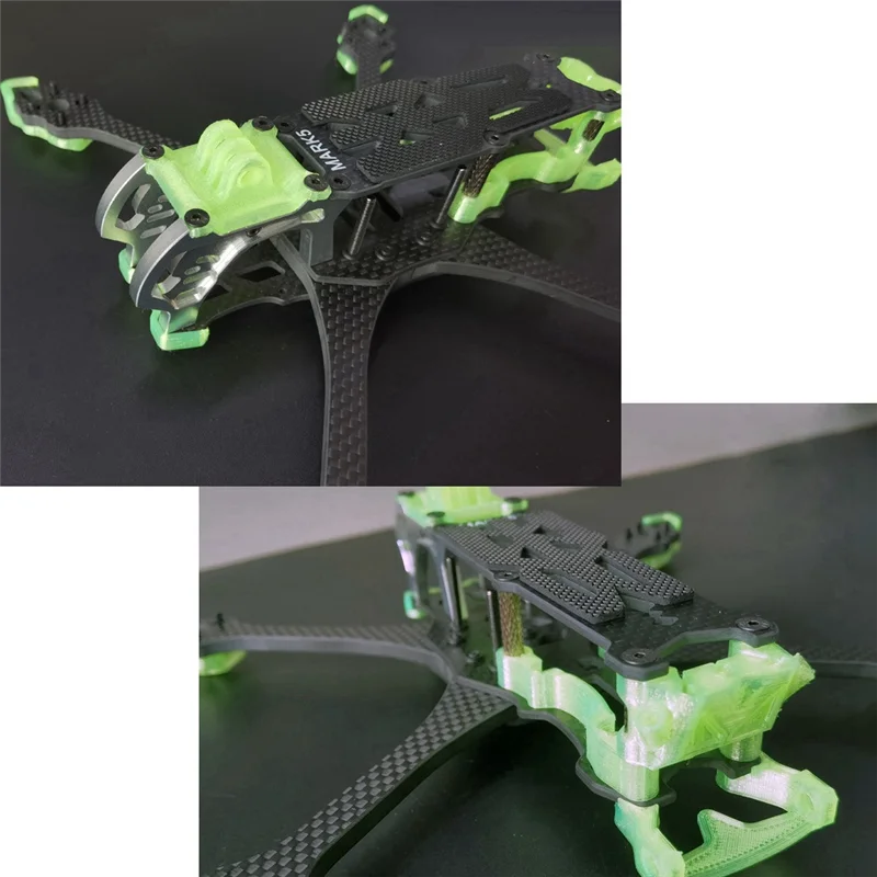 

AS96-Frame Kit For Mark5 5In FPV Fiber Quadcopter Frame Kit 3K Carbon Frame For Mark5