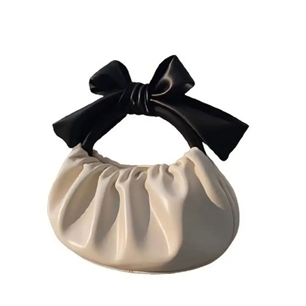 Reiß verschluss Handtasche Mode große Kapazität Bowknot Clutch Geldbörse wasserdichte Falte Umhängetasche Frauen