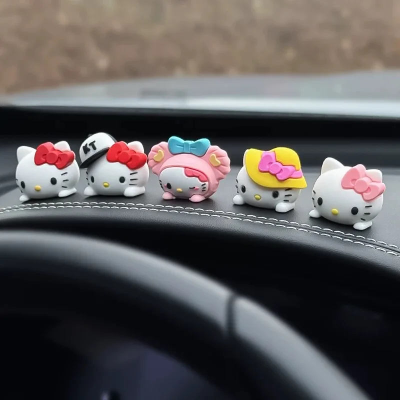 

Sanrio 3 см фигурка Hello Kitty эльфы лежа аниме кукла Kawaii украшения «сделай сам» рождественские подарки для предложения для девочек и детей