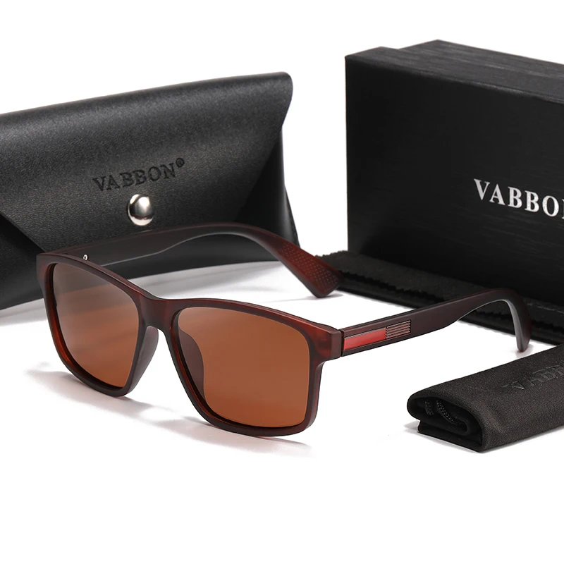 Vabbon جودة عالية النظارات الشمسية الجديدة الاستقطاب الأوروبية والأمريكية الرجال النظارات الشمسية العصرية في الهواء الطلق المضادة للأشعة فوق البنفسجية الرجعية نظارات للقيادة قسط Gift895B