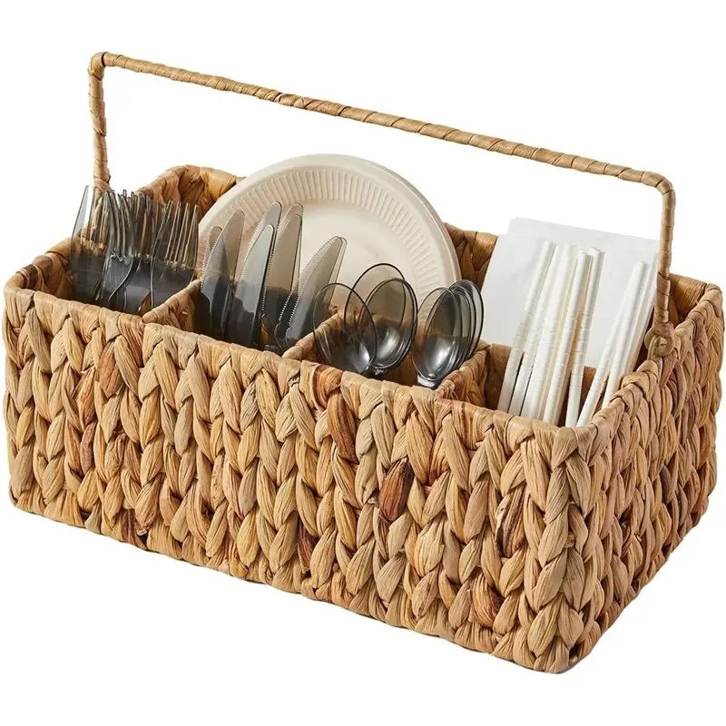 FYBL-Utensil Basket For Table,Napkin Holder, Silverware Caddy, For Party, Picnic Caddy For Plates And Utensil