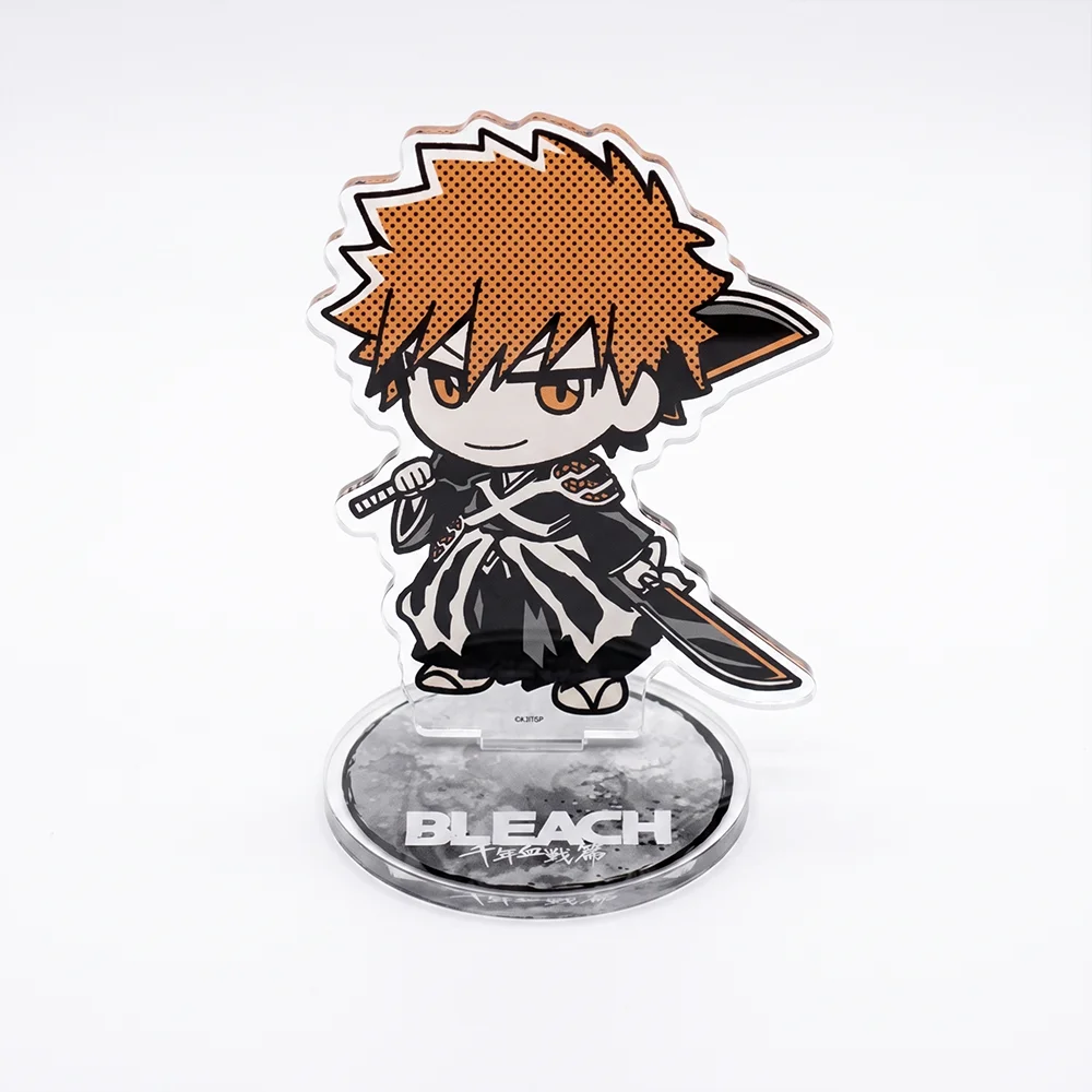 Anime BLEACH Thousand Year Blood War Ichigo Rukia 10CM Double Sided Acrylic Stand Keychain Anime Stand Desk Display Ornament