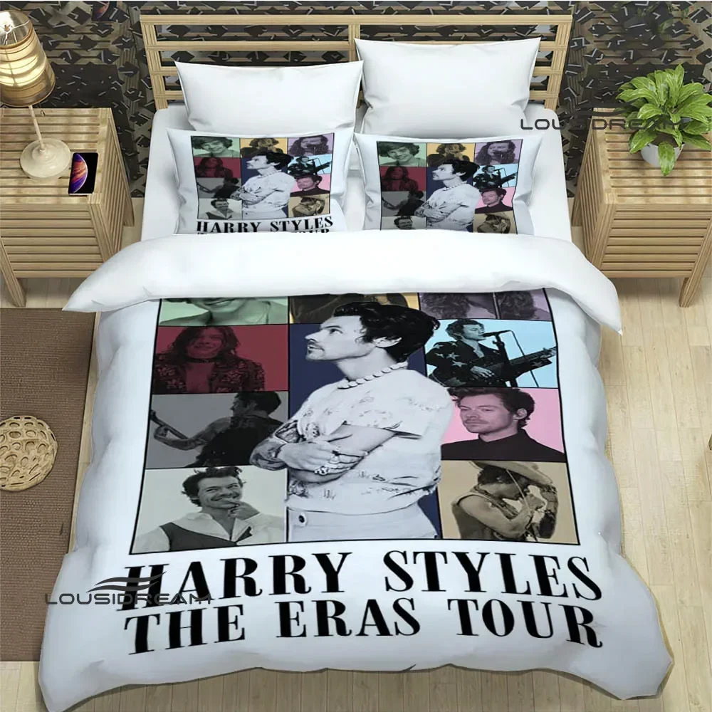 New Singer H-Harry-Styles Bedding Sets exquisite bed supplies set duvet cover bed comforter set bedding set luxury birthday gift